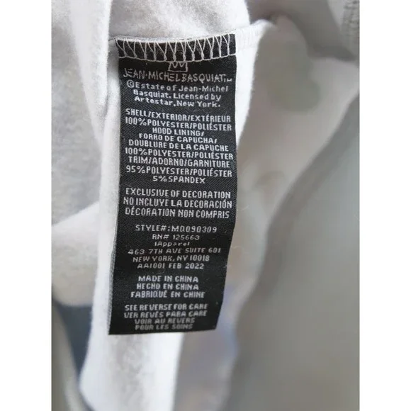 Members Only X Jean Michael Basquiat‎ All Over Print Pullover Hoodie Jacket L - Picture 8 of 9